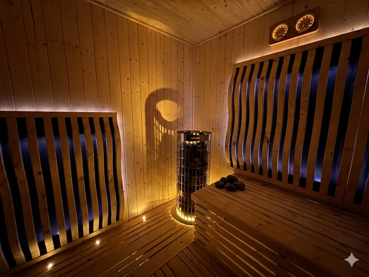 Finská a parní sauna